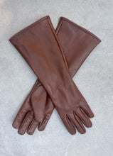 Load image into Gallery viewer, Super hero LONG gauntlet leather gloves
