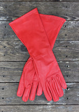 Load image into Gallery viewer, Super hero LONG gauntlet leather gloves