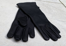 Load image into Gallery viewer, Super hero MEDIUM length gauntlet leather gloves