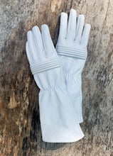 Load image into Gallery viewer, Petite sizes Power Rangers Cosplay gloves/Long gauntlet/Women/Lamb Leather/White