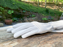 Load image into Gallery viewer, Petite sizes Power Rangers Cosplay gloves/Long gauntlet/Women/Lamb Leather/White