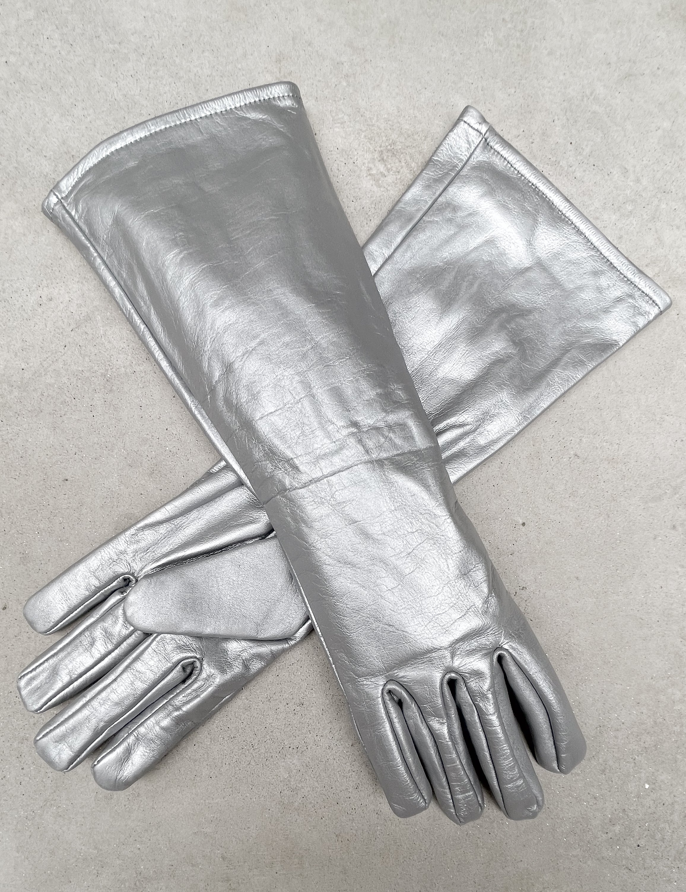 Super hero LONG gauntlet leather gloves