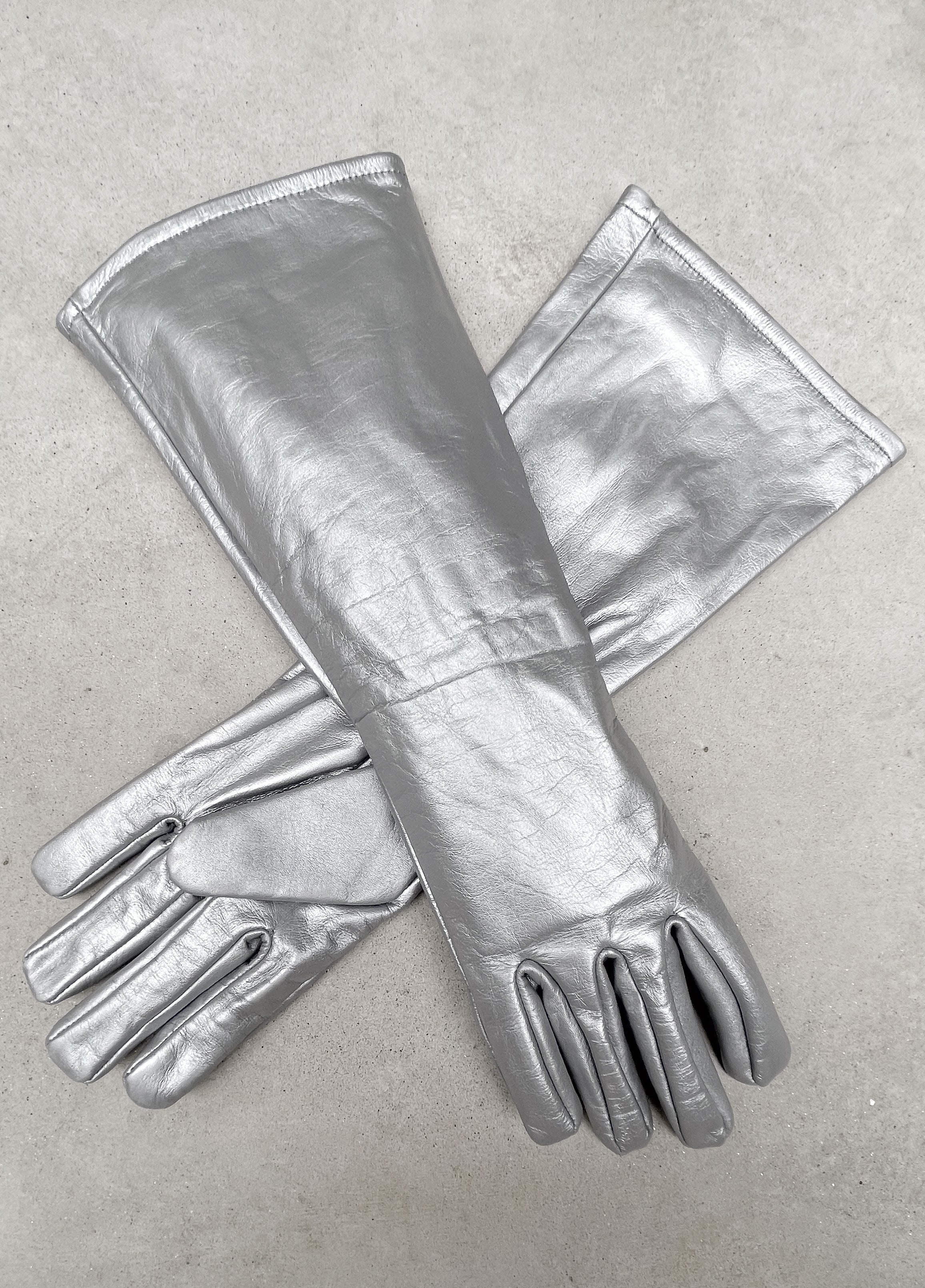 Super hero LONG gauntlet leather gloves