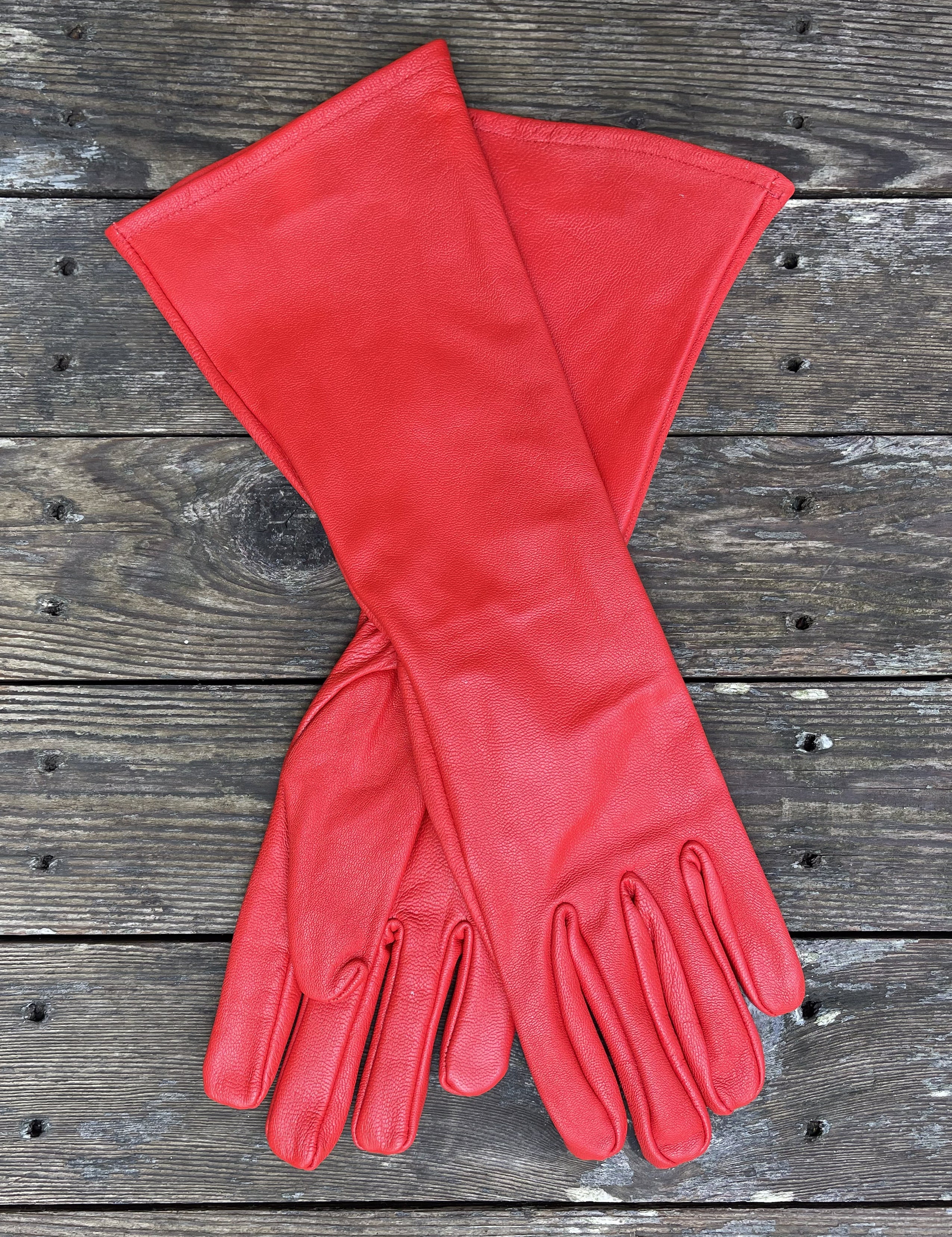 Super hero LONG gauntlet leather gloves