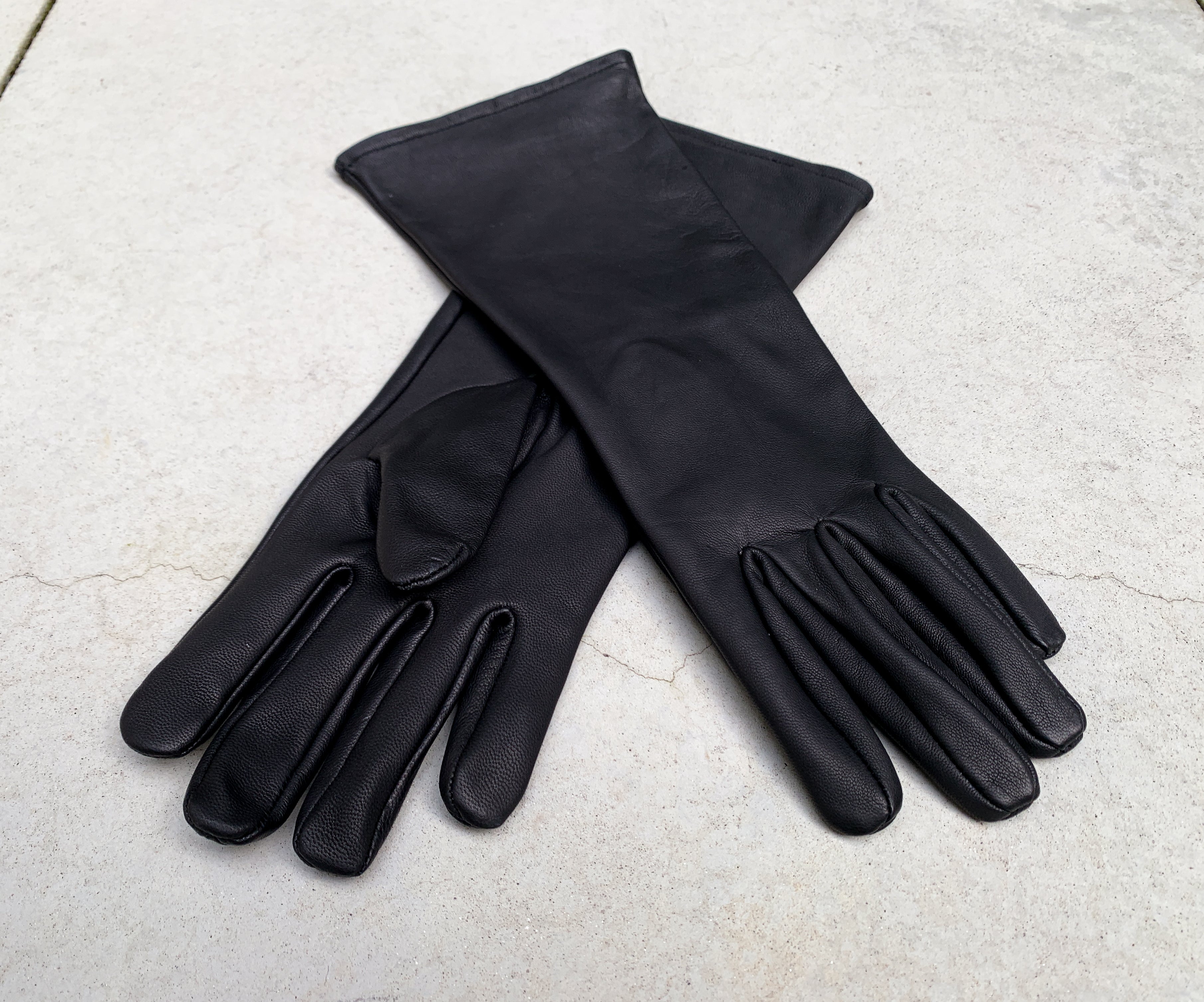Super hero MEDIUM length gauntlet leather gloves
