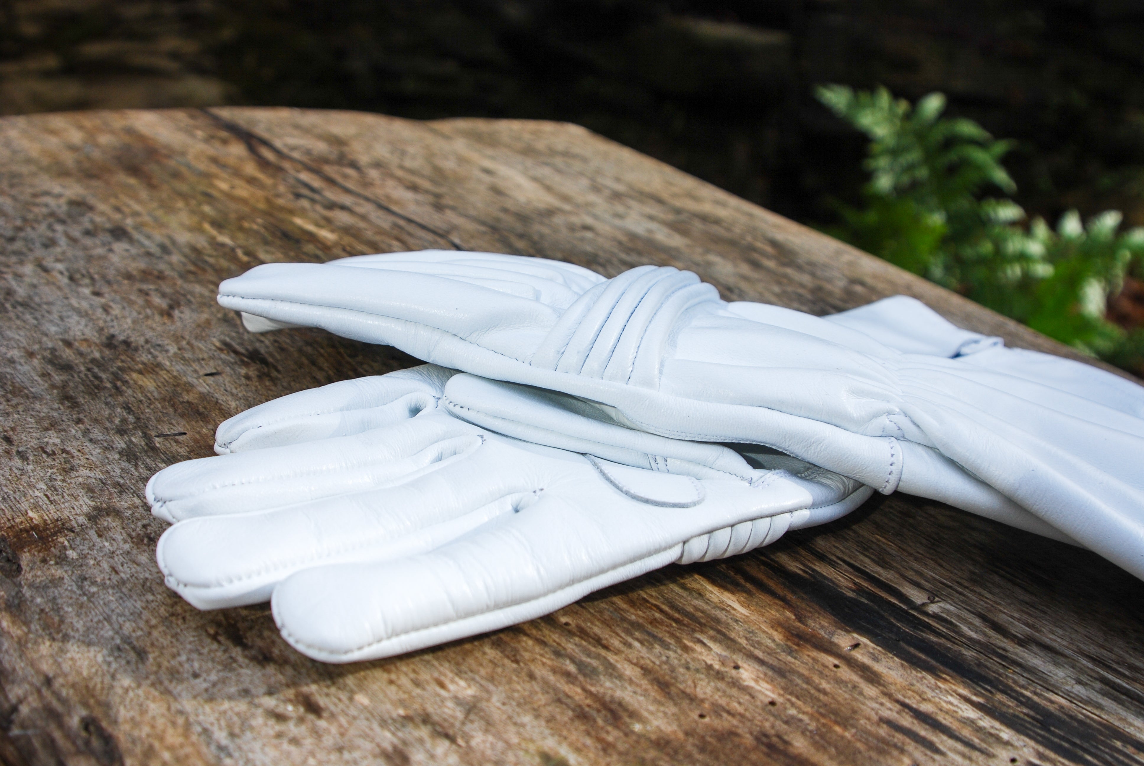 long gauntlet power ranger leather gloves