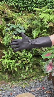 Super hero MEDIUM length gauntlet leather gloves