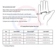 Petite sizes Power Rangers Cosplay gloves/Long gauntlet/Women/Lamb Leather/White