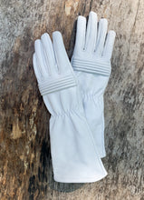 Load image into Gallery viewer, Petite sizes Power Rangers Cosplay gloves/Long gauntlet/Women/Lamb Leather/White
